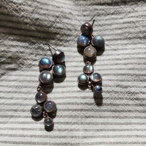 Elegant Silver and Blue Earrings